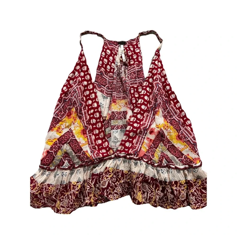 Free People Women's XS Brighter Than Sunshine Printed Tank Boho Festival